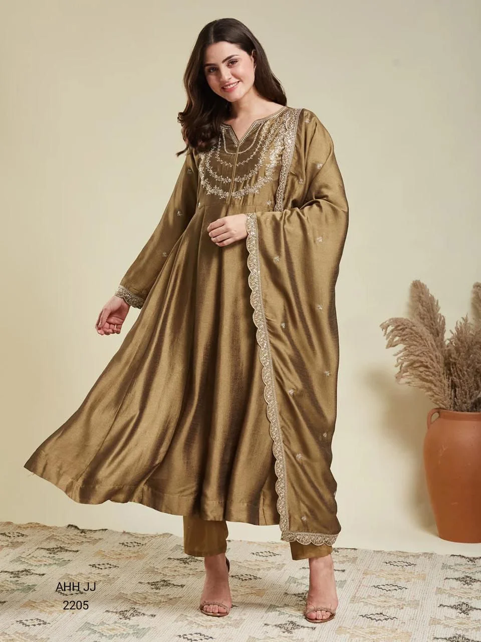 Sky Blue Designer Anarkali Dress with Dupatta